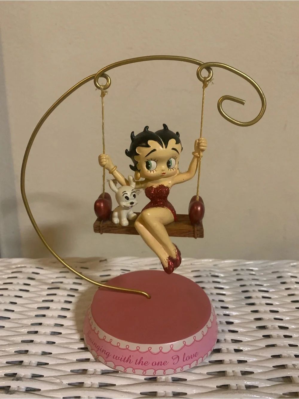 Betty Boop Love Swing Figurine Retired Hard to Find - Picture 2 of 4
